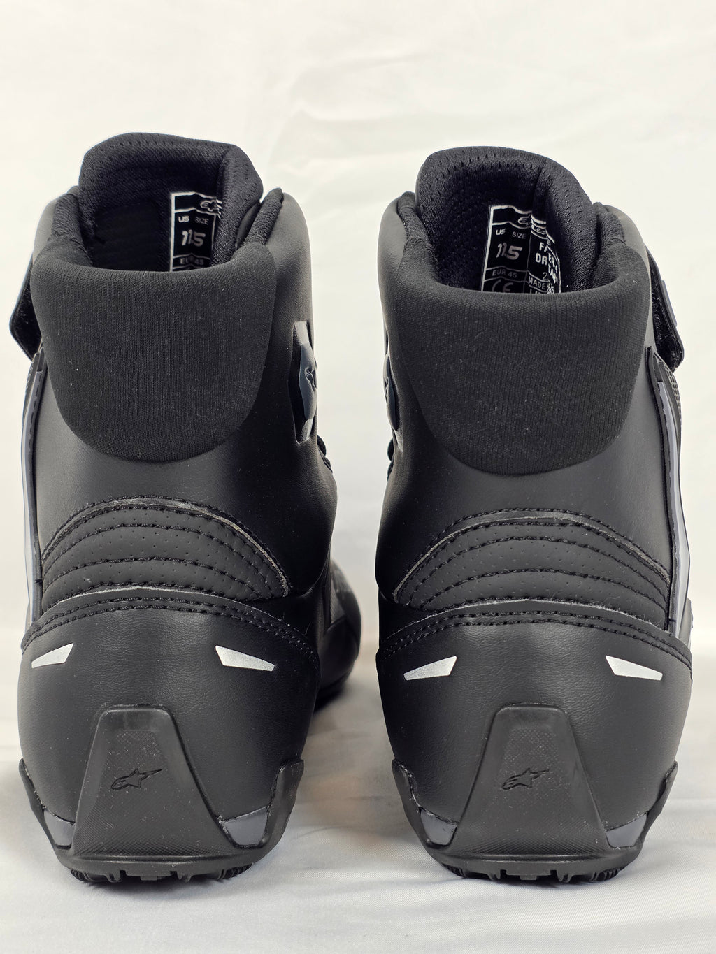 Alpinestars Faster-4 Drystar Schwarz Cool Gray – verstärkter Fersenbereich