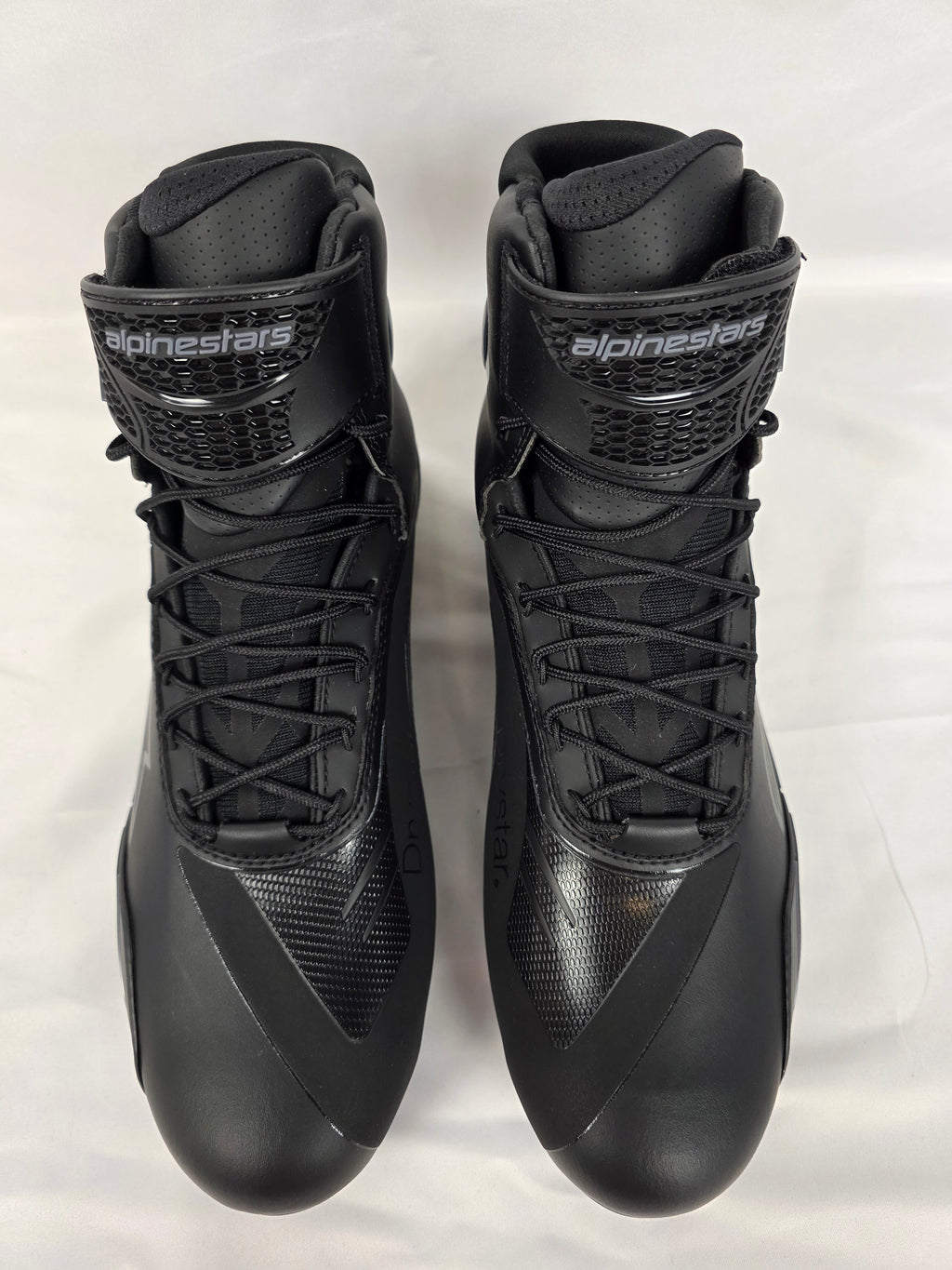 Alpinestars Faster-4 Drystar Motorradschuhe Schwarz Cool Gray – Vorderansicht