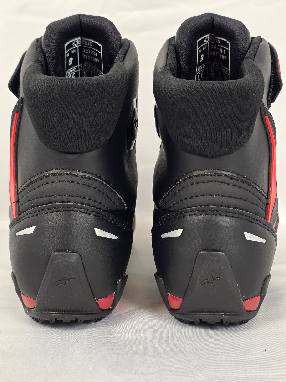 Alpinestars Faster-4 Drystar Schwarz Rot – verstärkter Fersenbereich