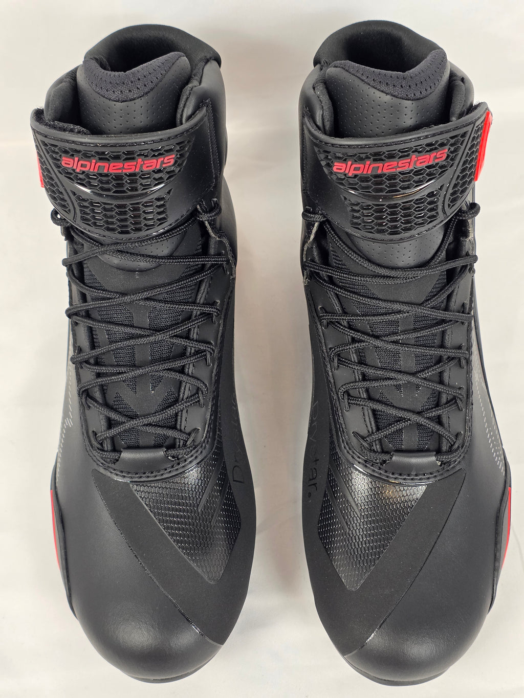Alpinestars Faster-4 Drystar Motorradschuhe Schwarz Rot – Vorderansicht