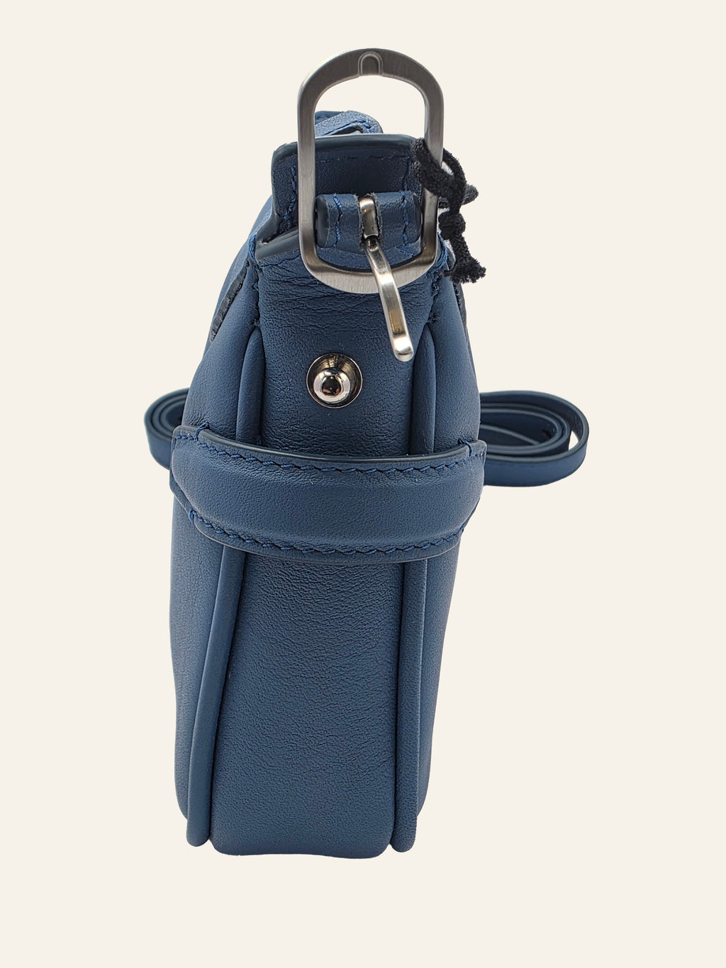 Bonastre Rider XS Atlantic Blue Seitenansicht mit Lederriemen