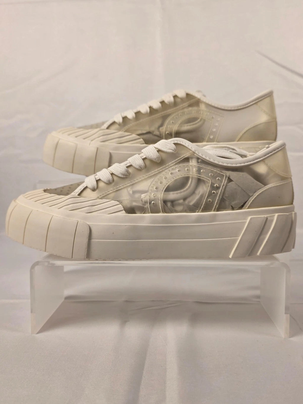 Desigual Street Plastic Sneaker transparent weiß – Seitenansicht
