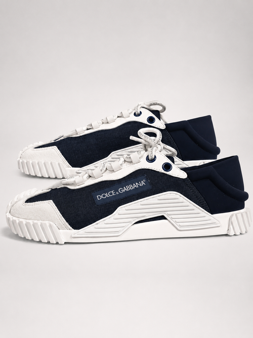 KI-Visualisierung: Dolce & Gabbana NS1 Sneaker Bianco/Denim – Seitenansicht