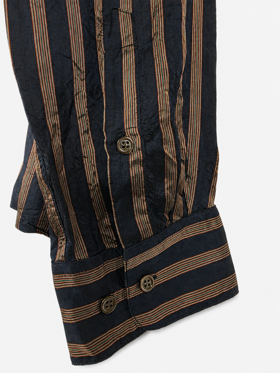 Dries Van Noten Carlty Hemd – Detail der geknöpften Manschette