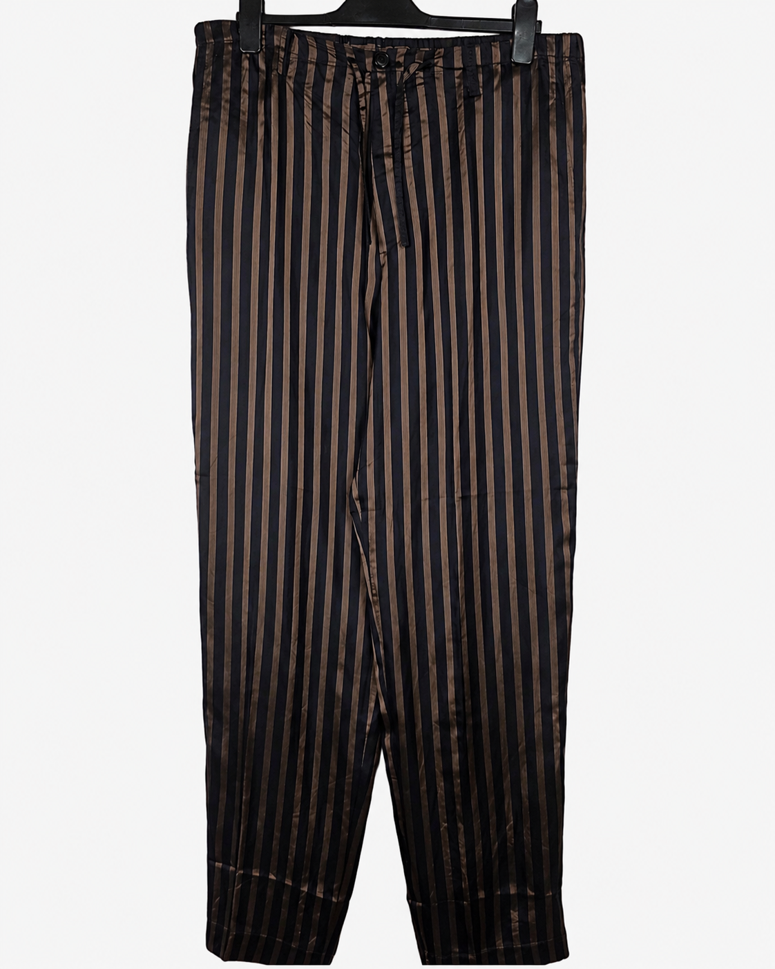 Dries Van Noten Penny Long 3276 Hose in Navy mit Streifen – Vorderansicht