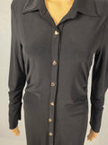 Frank Lyman 263021 Hemdblusenkleid in Schwarz – originale Vorderansicht mit Herzknöpfen
