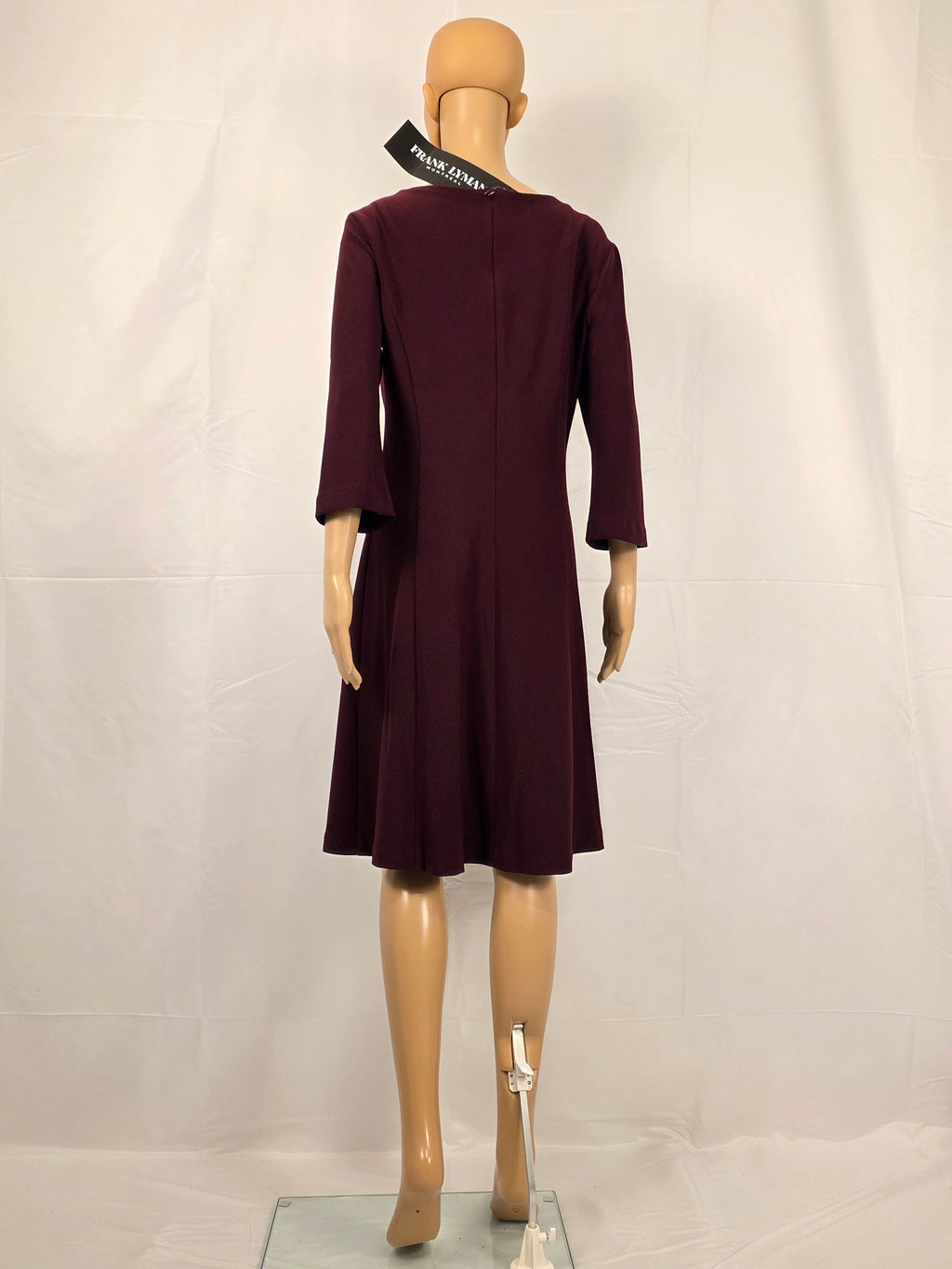 Frank Lyman A-Linien-Kleid 263023 in Black Cherry, Rückenansicht