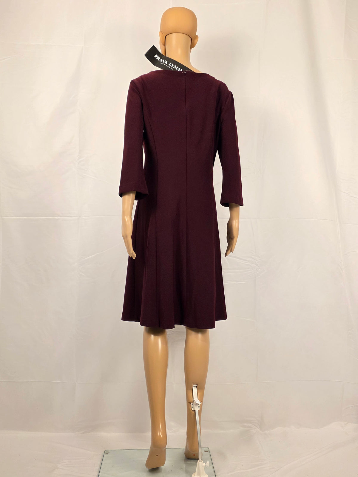 Frank Lyman A-Linien-Kleid 263023 in Black Cherry, Rückenansicht