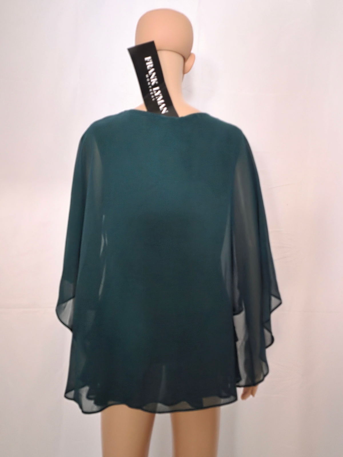 Frank Lyman 269016 Chiffon-Lagentop in Spruce, Rückansicht