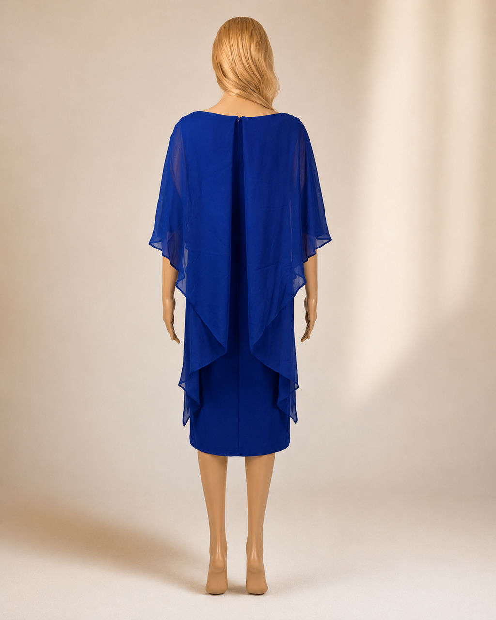 Frank Lyman Chiffonkleid 269023 – Rückansicht mit Chiffon-Overlay