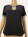 Frank Lyman Shirt 269008 Schwarz/Midnight, Größe M – Vorderansicht