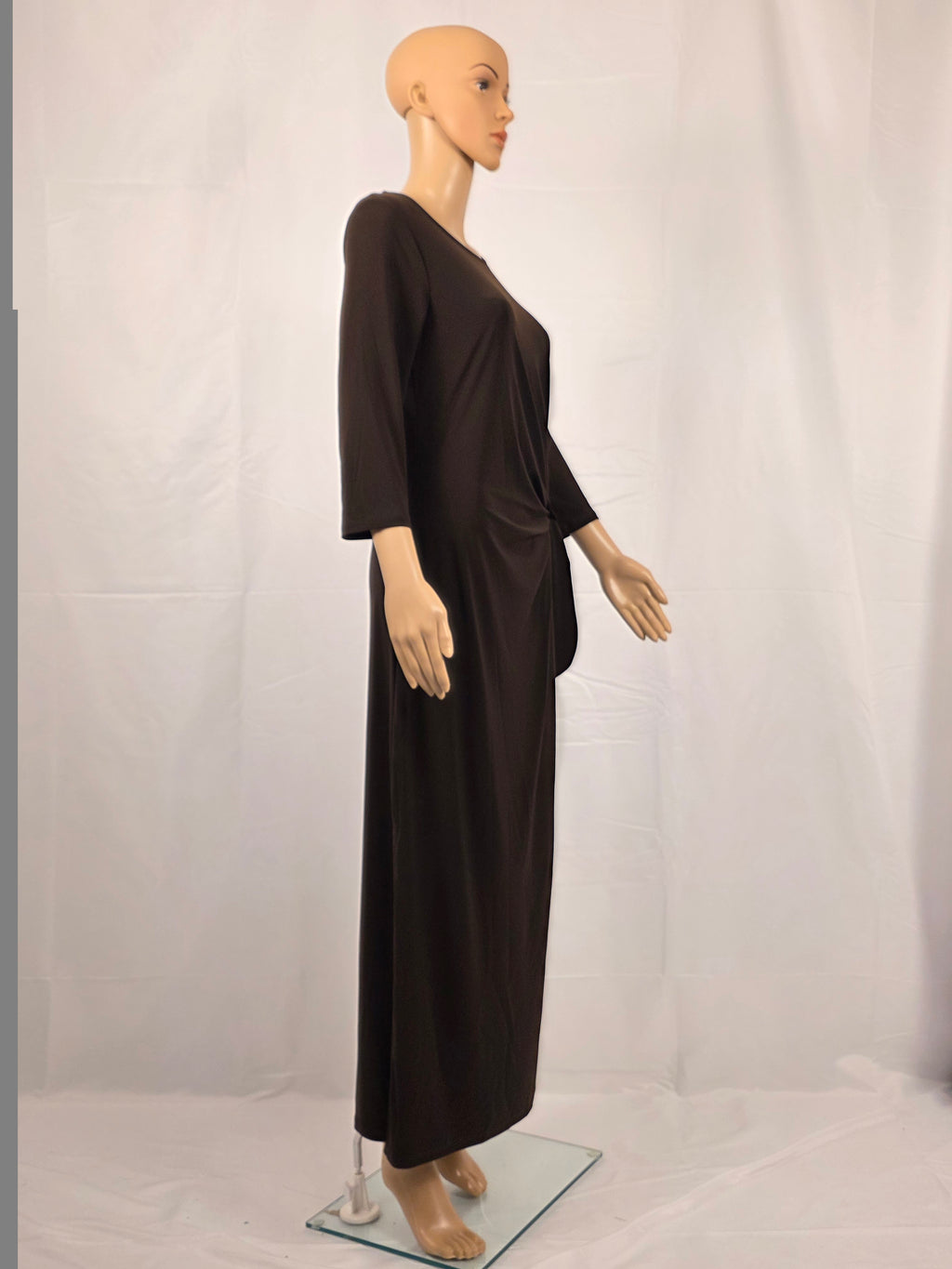 Frank Lyman Maxi-Wickelkleid 263004 Mocha – Seitenansicht in Größe 36
