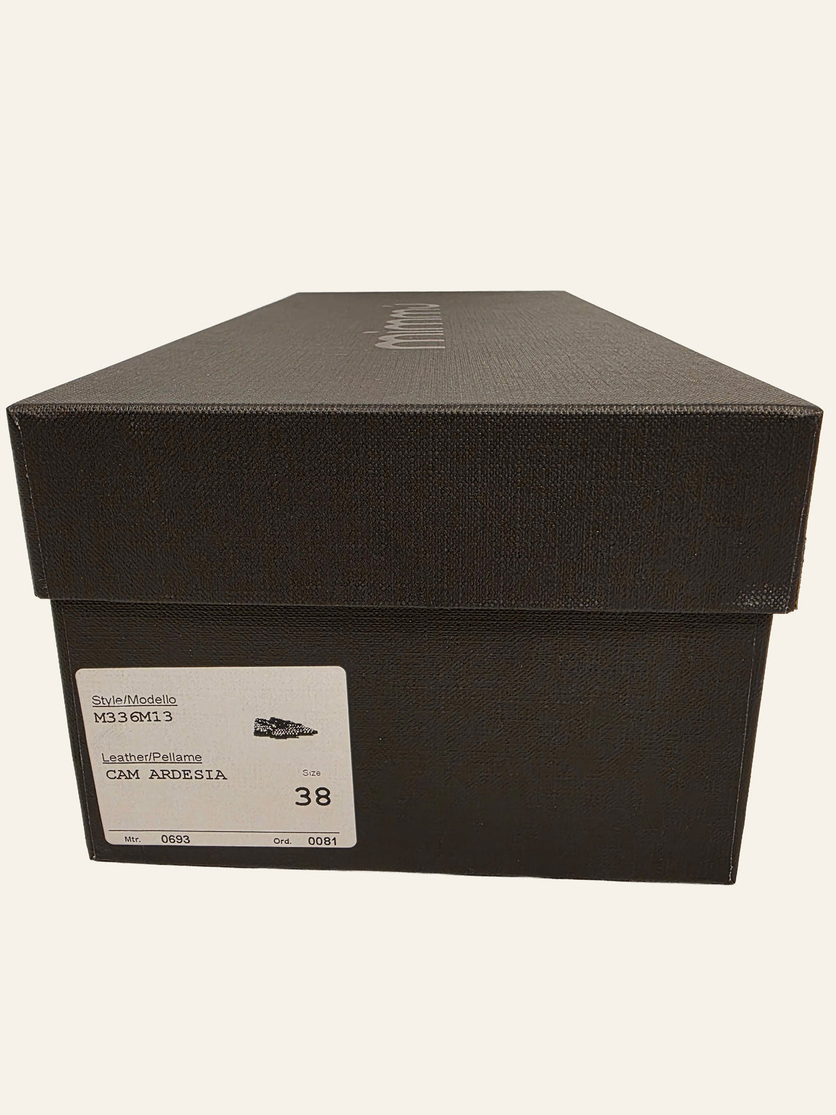Mimmù M336M13 Ballerinas – Originalkarton mit Modell- und Größenetikett