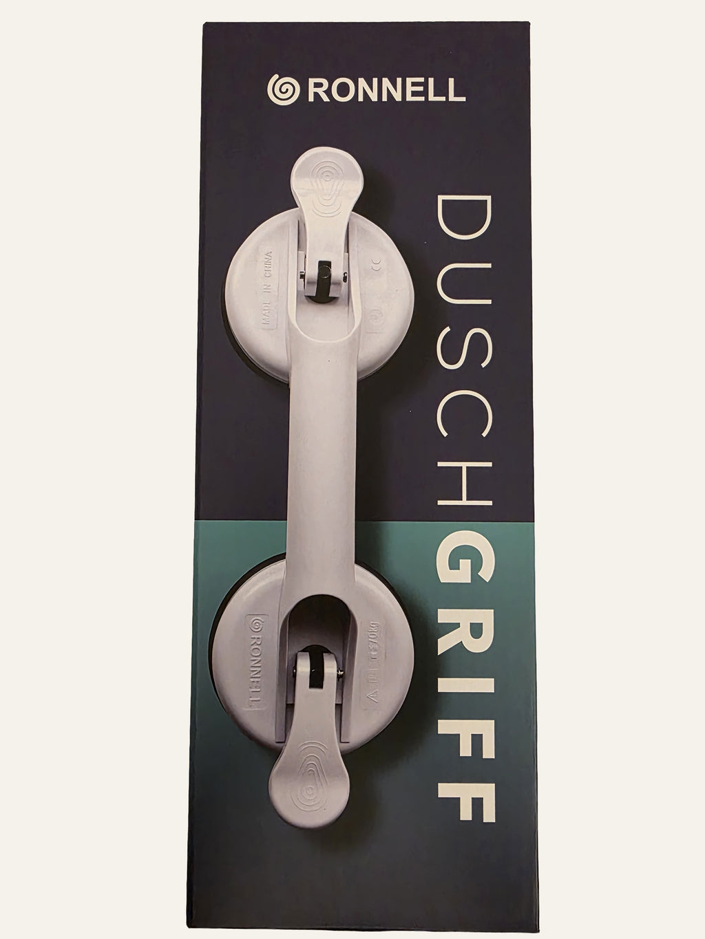 RONNELL RNL1001 Duschgriff mit Saugnäpfen – Verpackungsvorderseite