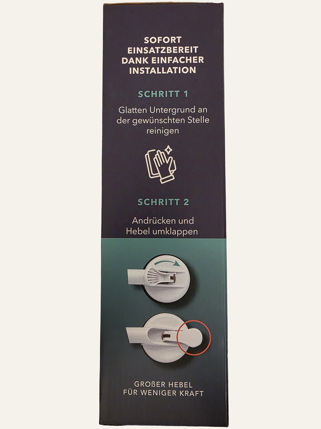 RONNELL RNL1001 – Montagehinweise auf der Verpackung